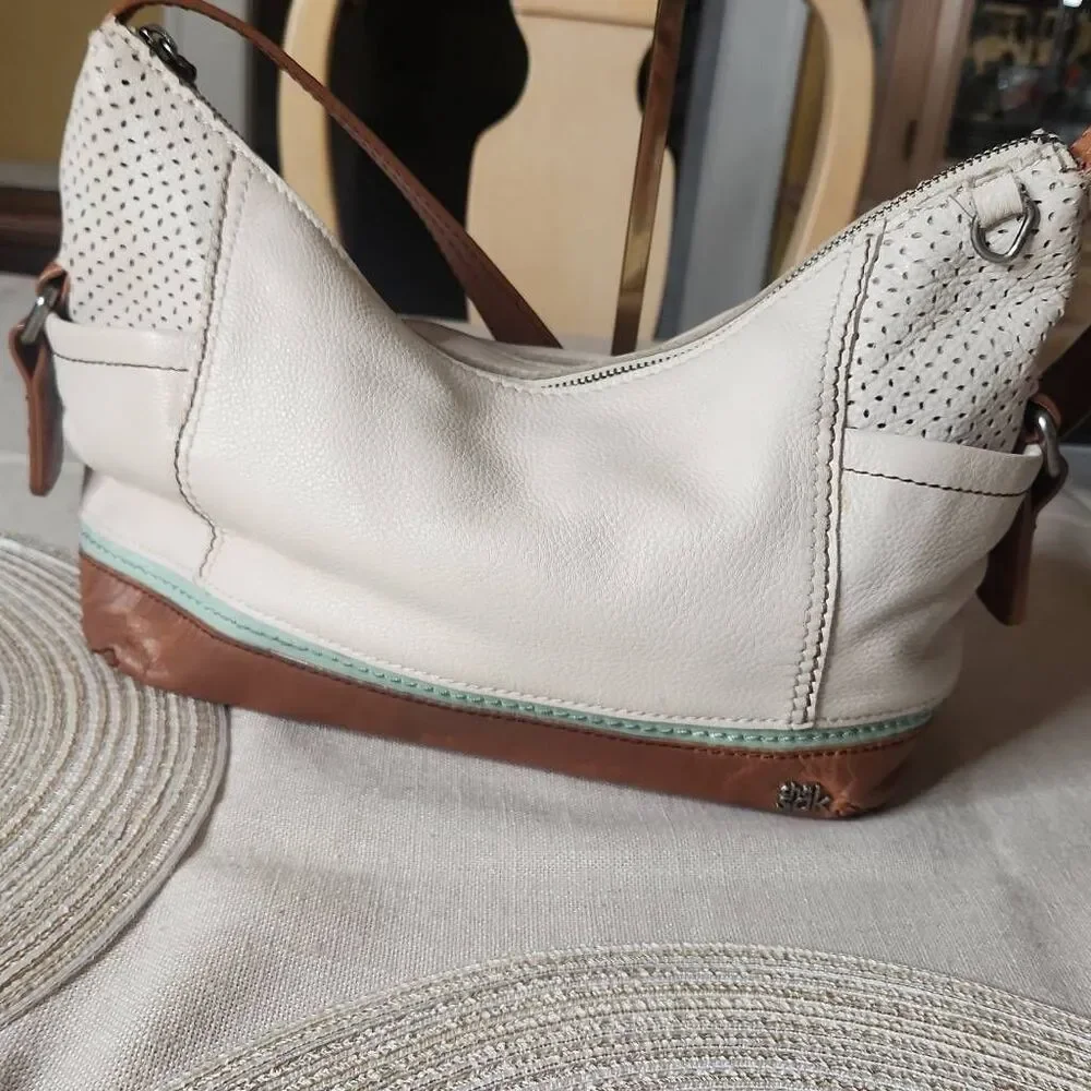 The Sak Kendra Ivory leather hobo bag